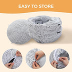 PEQULTI Cat Tunnel with Bed for Indoor Cats, Cat Play Donut Tunnel with - Image 5