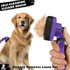 3PCS Self Cleaning Slicker Brush & Pet Grooming Rake & Flea Comb - Image 4