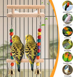 Natural Wood Bird Perch Swing - Image 6
