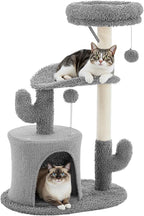 Sweetcrispy 33" Cat Tree Tower for Indoor Cats, Small Cat Scratching Post by Sweetcrispy