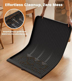 Dog Food Mat 36"x24", Waterproof Pet Feeding Mat - Image 2