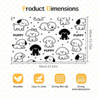 Puppy Pattern Pet Feeding Mat 24x16 Inch Cute Pet Feeding Area Mat Pet Food Mat - Image 6