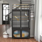 GDLF 72-Inch Bird Cage with Play Top, Parakeet Cage with Rolling Storage - Image 8