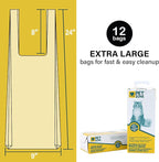 Pet Zone Universal No-Touch Cat Litter Bags & Waste Bag 12 Pack - Image 2