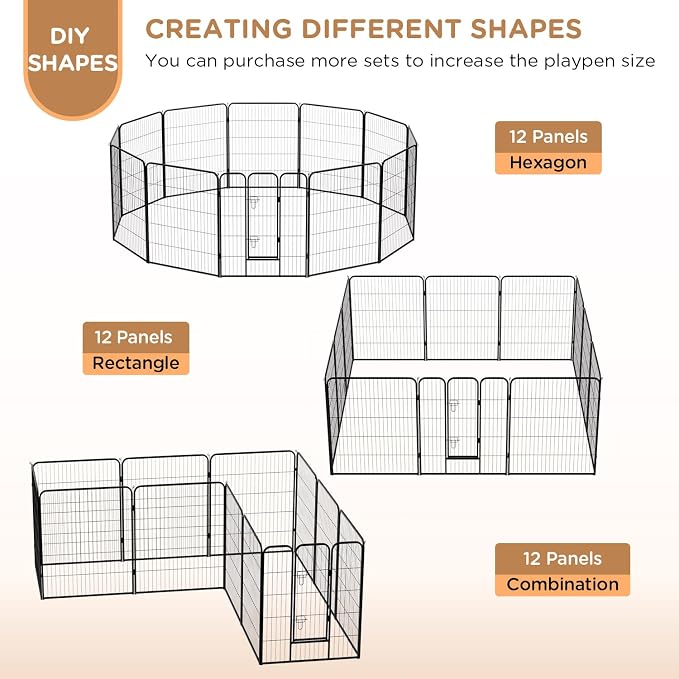 BestPet | Dog Playpen | 40 Inch, 12 Panels | Heavy Duty Metal Pet Exercise Pen - Image 4
