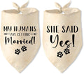 Engagement Gifts My Humans are Getting Married! SHE Said Yes! Pet Bandana Scarf by JAmuruwt