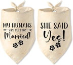 Engagement Gifts My Humans are Getting Married! SHE Said Yes! Pet Bandana Scarf by JAmuruwt