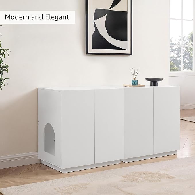 unipaws Tall Cat Litter Box Enclosure - Image 3