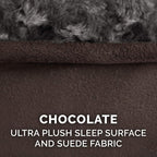 Furhaven Replacement Dog Bed Cover Ultra Plush Faux Fur & Suede Contour Luxe - Image 4