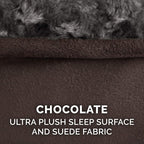 Furhaven Replacement Dog Bed Cover Ultra Plush Faux Fur & Suede Contour Luxe - Image 4