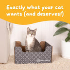 Hide & Scratch Cardboard Cat Scratcher Box & Bed - Image 7