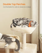 Feandrea Cat Tree, 45.3-Inch Cat Tower, Plush Condo - Image 3