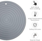 Fhiny 3PCS Silicone Pet Food Mat, 9.5" Round Waterproof Non-Slip Dog Cat Bowl - Image 3