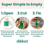 Diaper Dekor Plus Hands-Free Diaper Pail | Largest & Easiest to Use | Just - Image 4