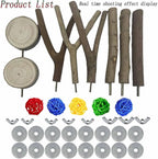 8 PCS Natural Wood Bird Perches Stand - Image 8