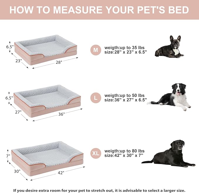 Orthopedic Dog Bed for Medium Dogs, Egg Crate Foam Bed for Medium Dogs - Image 4