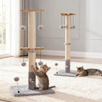 PAWSFANS Cat Scratching Post for Indoor Cats and Kittens, 30inches Tall Sisal - Image 2