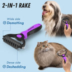 Pet Grooming Brush and Metal Comb Combo - Image 2