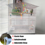 Allazone Bird Cage Seed Catcher, Large Bird Cage Cover, 75-118'' Universal - Image 3