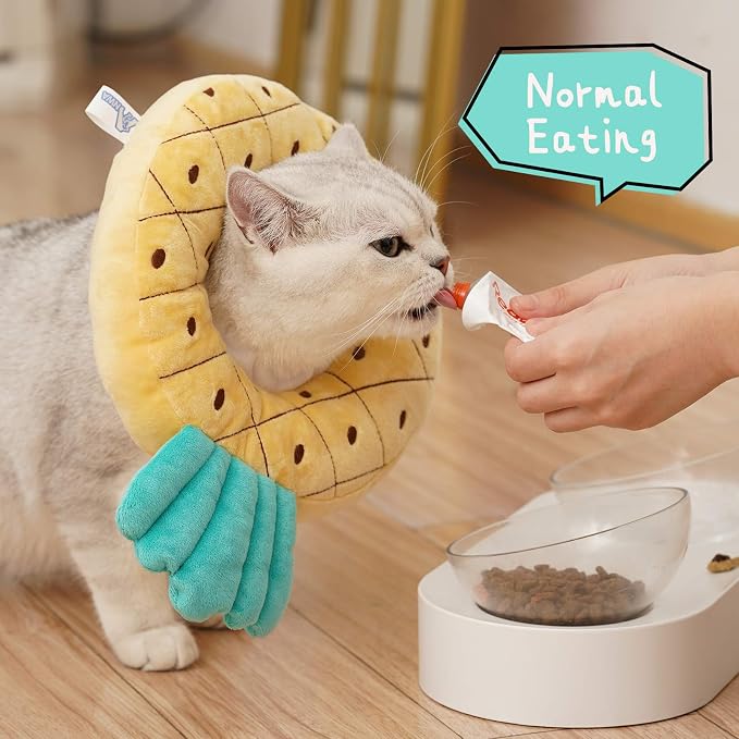 ANWA Adjustable Cat Cone Collar Soft, Cute Cat Donut Collar After Surgery - Image 3