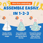 Dog Birthday Party Hat Set, Reusable & Adorable Kitty/Doggy Birthday - Image 3