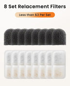 oneisall 8 Replacement Filters for Cat Water Fountain PW13 PW14, 4 Months Set - Image 3