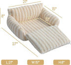 Hollypet Cat Bed Fluffy Plush Mutifuctional Double-Layer Soft Pet Couch - Image 3
