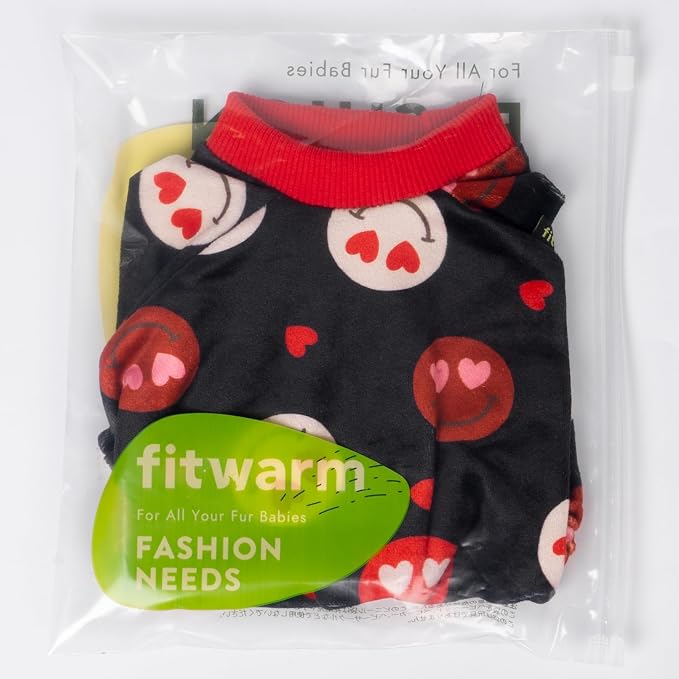 Fitwarm Hearts Eyes Smily Face Dog Pajamas, Cozy Valentines Outfit - Image 8