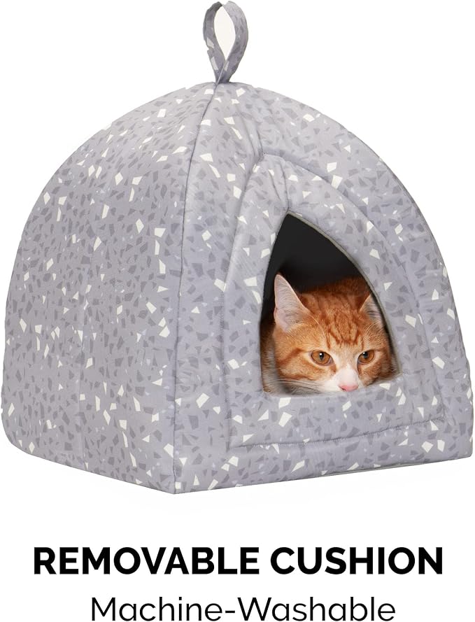 Furhaven Cat Bed Cave for Indoor Cats & Small Dogs, Washable & Foldable w/ - Image 6