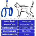 PUPTECK Adjustable Cat Harness and Leash Set Escape Proof Kitten Strap Collar - Image 2
