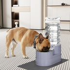 RIZZARI Large Water Dispenser for Dogs: 8L Gravity Gray Automatic Stainless - Image 6