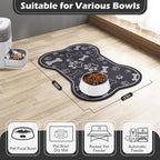 Dog Cat Food Mat, Rapid Absorbent Pet Feeding Mat, Bone Shaped Dog Placemat - Image 7