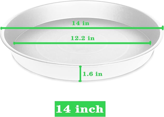 4 Pack of 14 inch Plant Saucers, Plant Saucer 14" Round, Plastic Plant Tray - Image 3