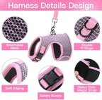 PUPTECK Soft Mesh Cat Vest Harness and Leash Set Puppy Padded Pet Harnesses - Image 2