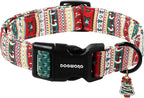 DOGWONG Christma Dog Collar, Classic Cute Red Green Christmas Tree Dog Collar by DOGWONG