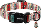 DOGWONG Christma Dog Collar, Classic Cute Red Green Christmas Tree Dog Collar by DOGWONG