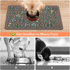 Absorbent Pet Dog Bowl Mat for Food and Water, Pet Cat Food Feeding Mat - Image 3