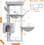 Heybly Cat Tree, 39.4 Inches Tower Condo - Image 6