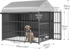 HOOBRO Outdoor Dog Kennel with Cover, 6.6 x 6.6 x 6.4 ft Dog Kennel Outside - Image 2