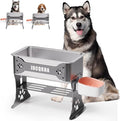 1.5 Gallon Elevated Large Dog Water Bowl, 2 Height Adjustable Stainless Steel by Unknown