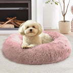 JOLLYVOGUE Calming Dog Bed Large Size Dog, Anti-Anxiety Donut Large Pet Bed by JOLLYVOGUE
