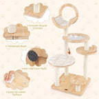 Nightcore 57” Tall Solid Wood Cat Tree - Image 9