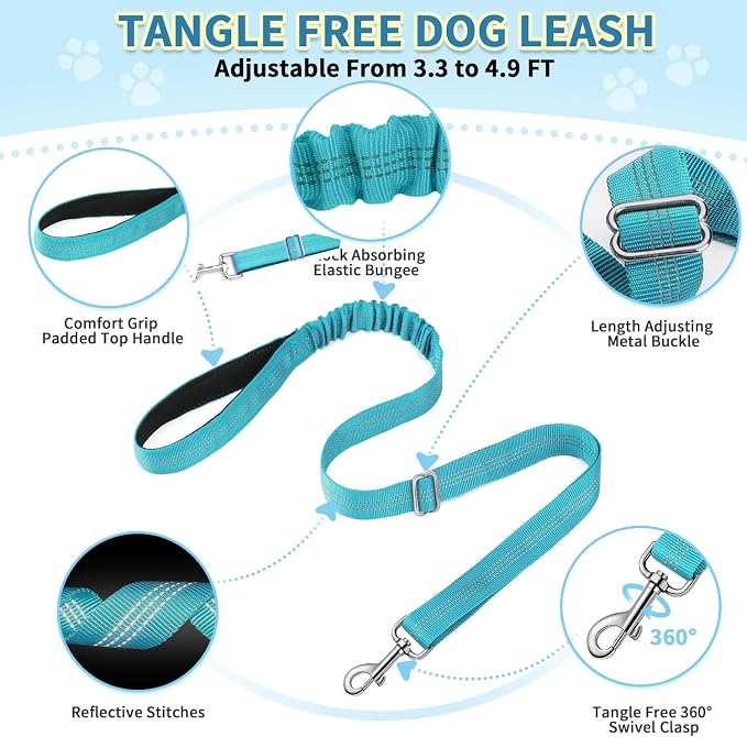 SlowTon No Pull Small Dog Harness and Leash Set, Puppy Soft Vest Harness Neck & - Image 8