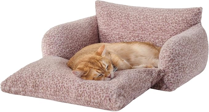 Hollypet Cat Bed Fluffy Plush Mutifuctional Double-Layer Soft Pet Couch - Image 2