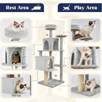 58.5inch Large Cat Tree Tower Condo - Image 4