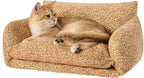 Hollypet Cat Bed Fluffy Plush Mutifuctional Double-Layer Soft Pet Couch by Hollypet