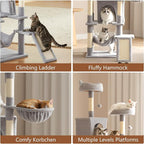 DUMOS Tall Cat Tree 75 Inch, Large Multi-Level Cat Tree Tower - Image 5