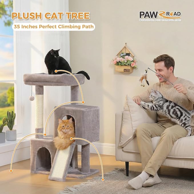 PAWZ Road Cat Tree, 35 Inches Cat Tower - Image 5