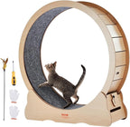 VEVOR Wooden Cat Exercise Wheel, 43.3" Large Cat Treadmill Wheel by VEVOR