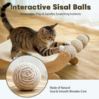 Sisal Cat Scratcher Bed with 3 Toy Balls - Image 5